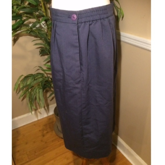Vintage Navy Blue Pencil Skirt - Picture 3 of 8